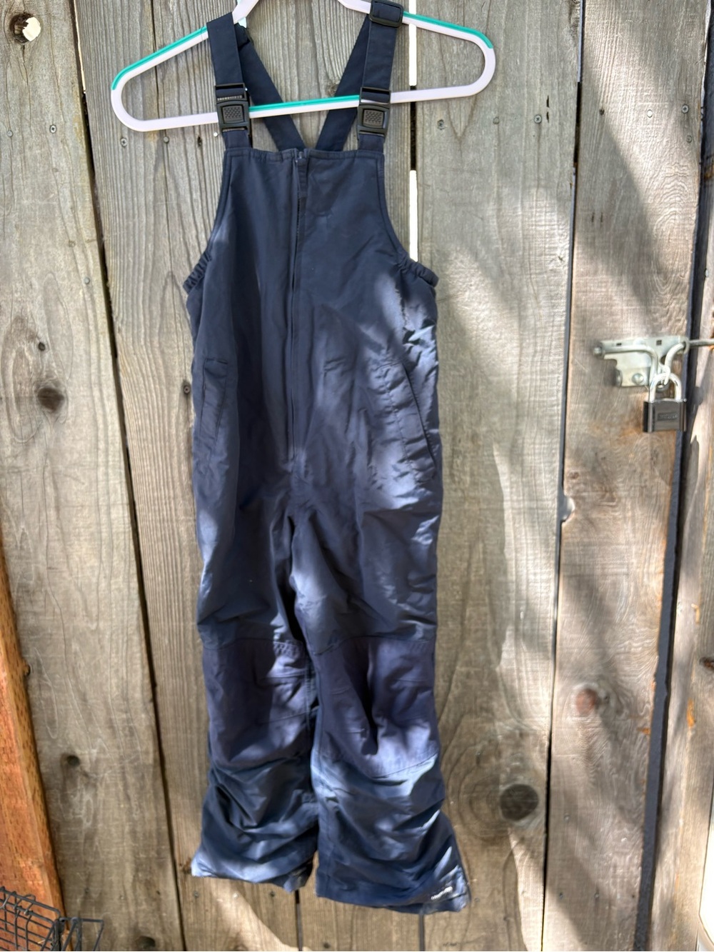 Lands End Kids Squall Waterproof Insulated Iron Knee Snow Bib Pants-Size 8